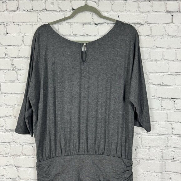 Soft Surroundings Toujours Wide Leg Jumpsuit Gray Women Size L Soft Knit Boho - Picture 9 of 9